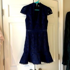 Allison Olivia Navy cap sleeve dress